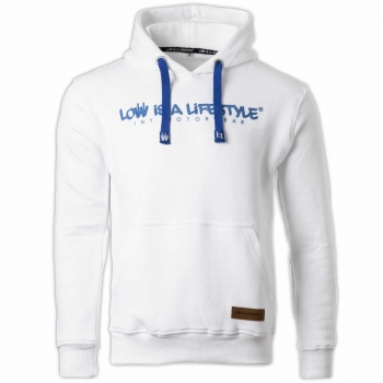 LOW iS A LiFESTYLE® Statement Hoodie - White/Blue